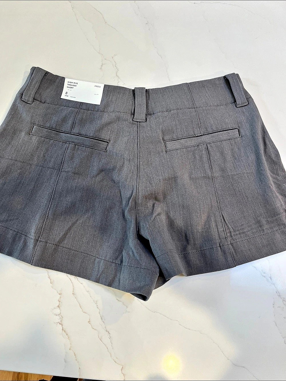 American Eagle High-Rise Trouser Short Shorts in Gray Size 8